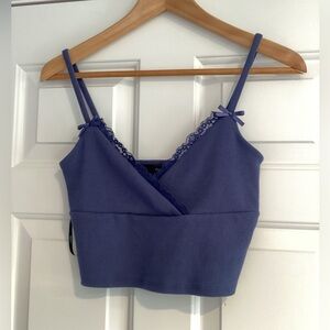 Forever21 Cropped Ribbed Tank Top XS